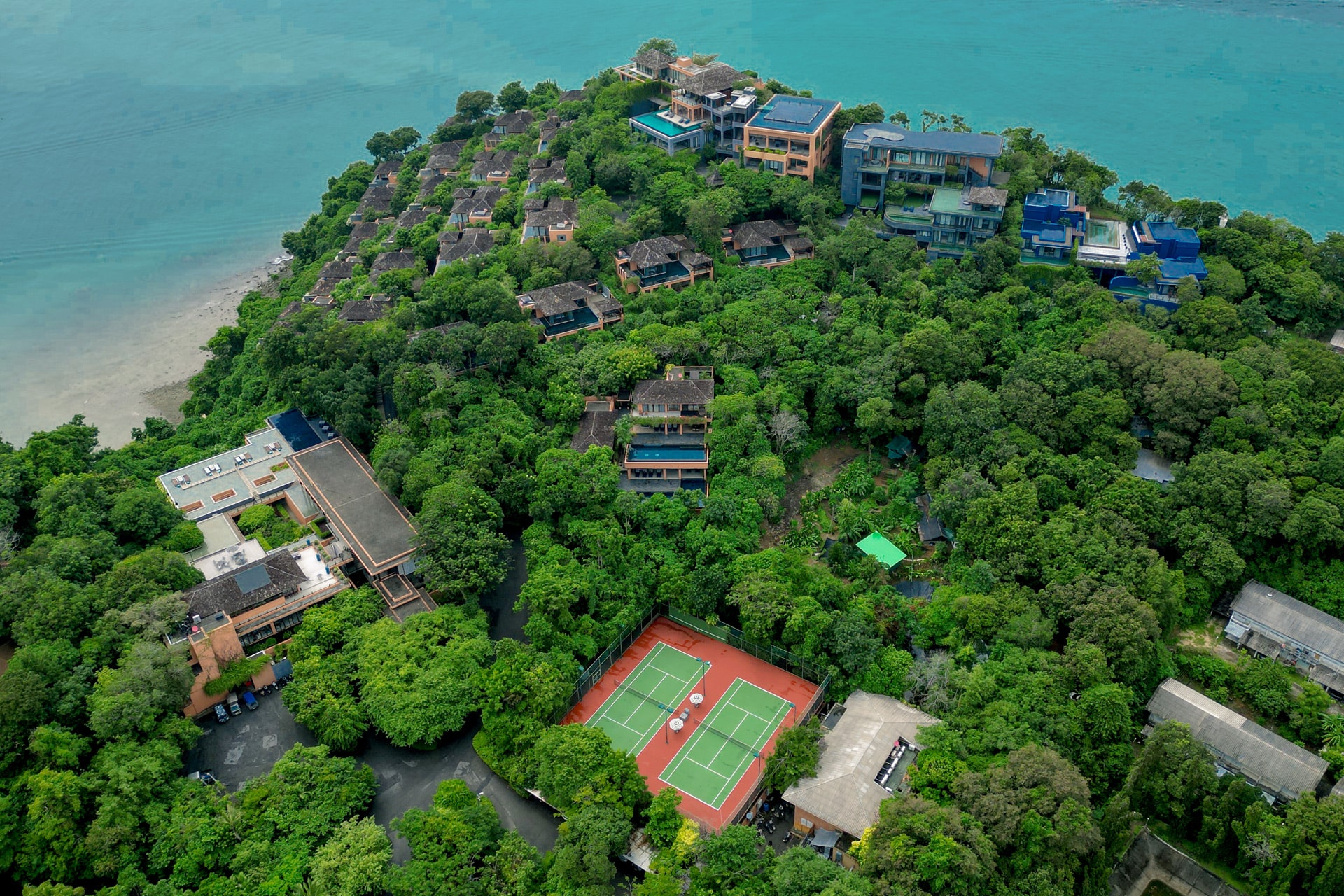 gallery sri panwa luxury hotel vacation activities in phuket tennis top view