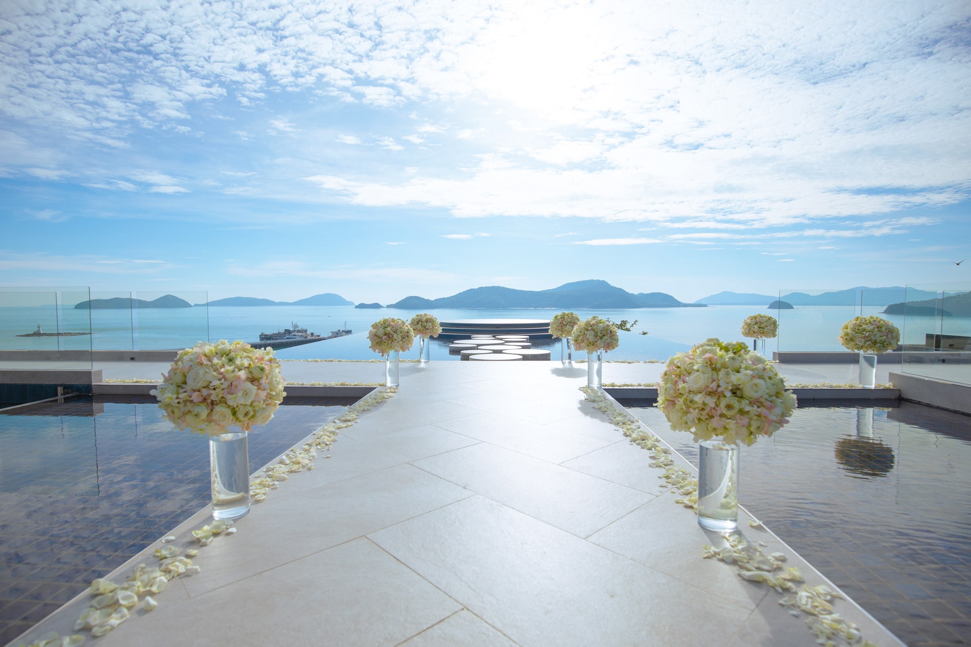 wedding romantic-ceremony phuket rooftop panwa view