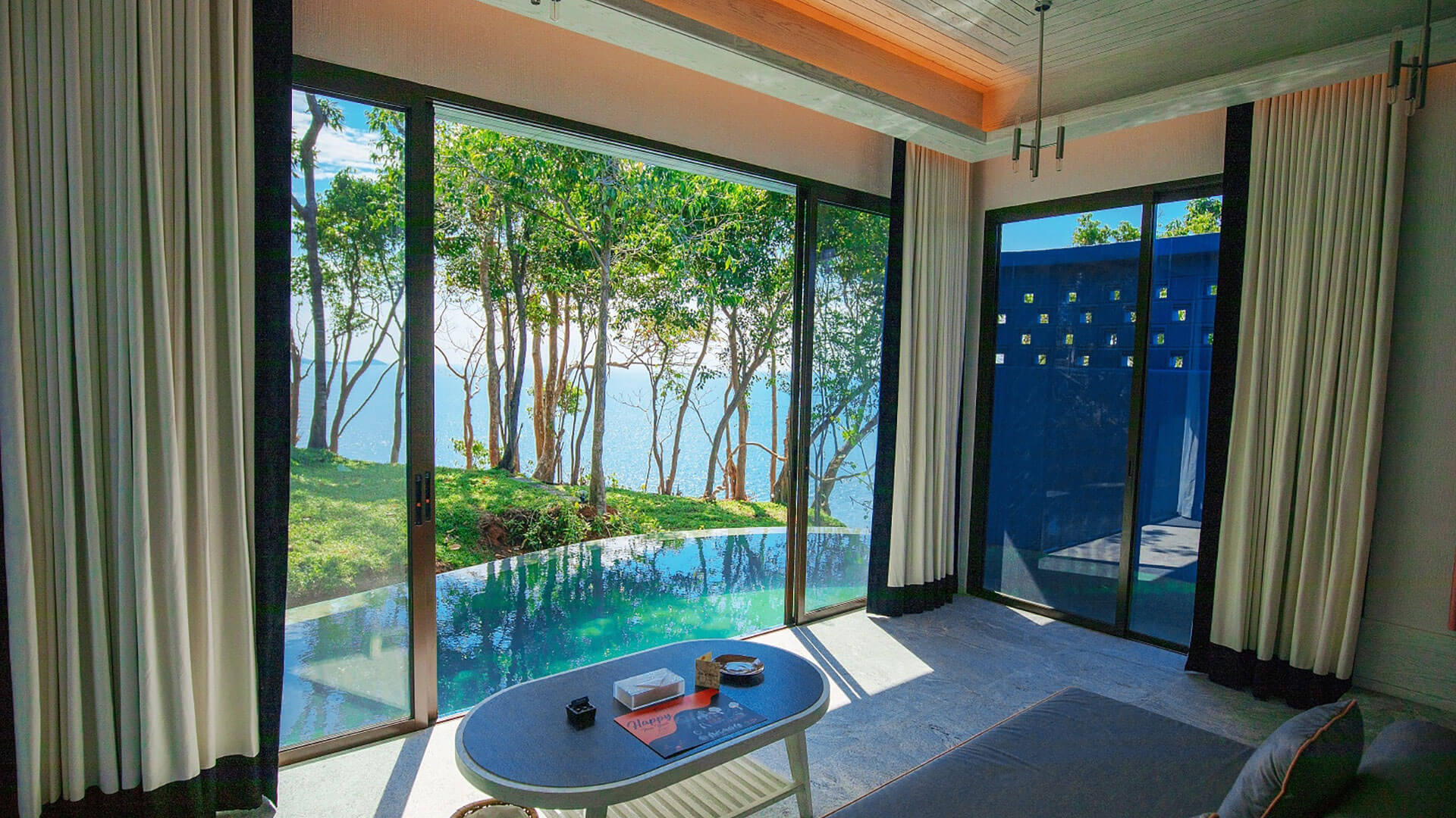 1br luxury residential hotel phuket private pool villa living room