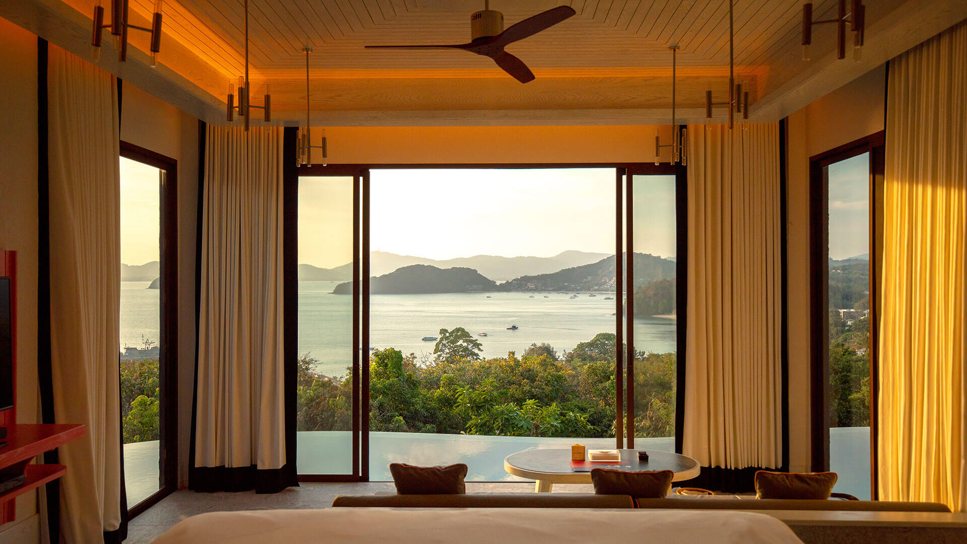 1br luxury residential panoramic view pool villa hotel phuket bedroom