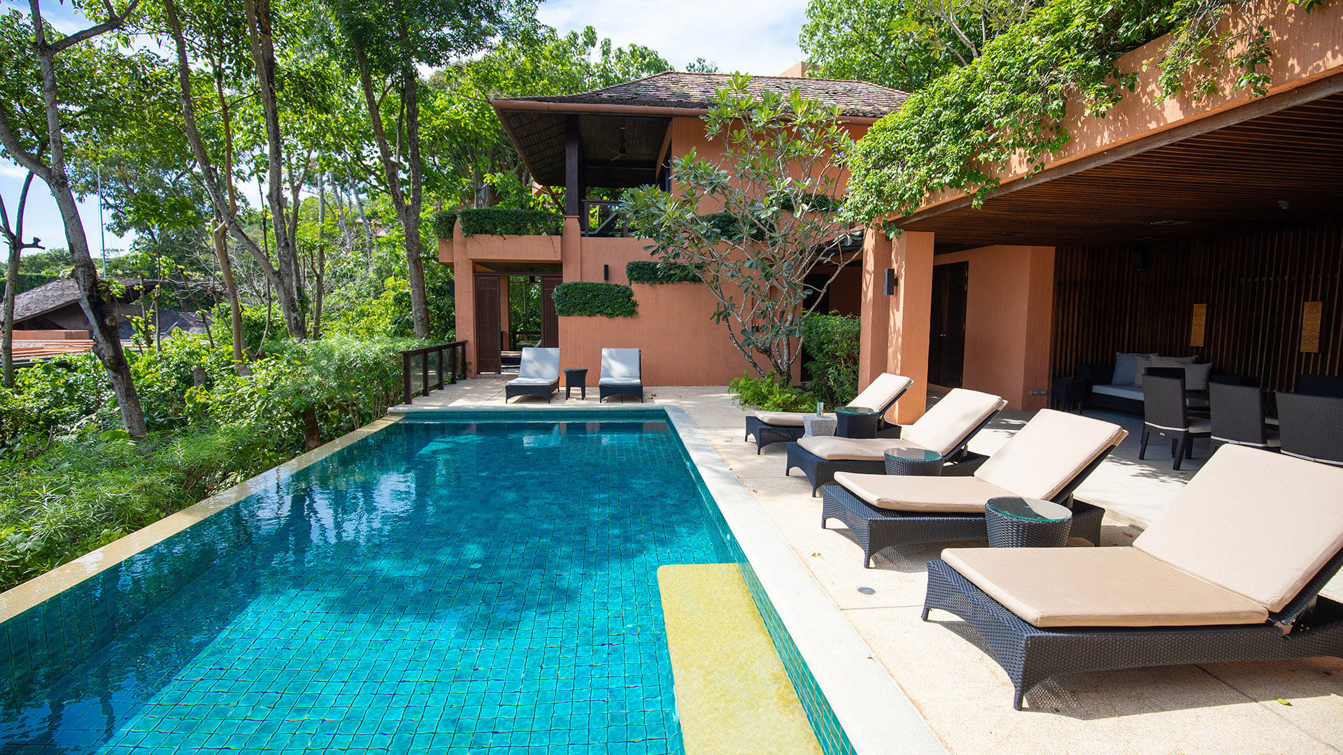 3 bedroom residence villa partial ocean pool view luxury hotel resort phuket