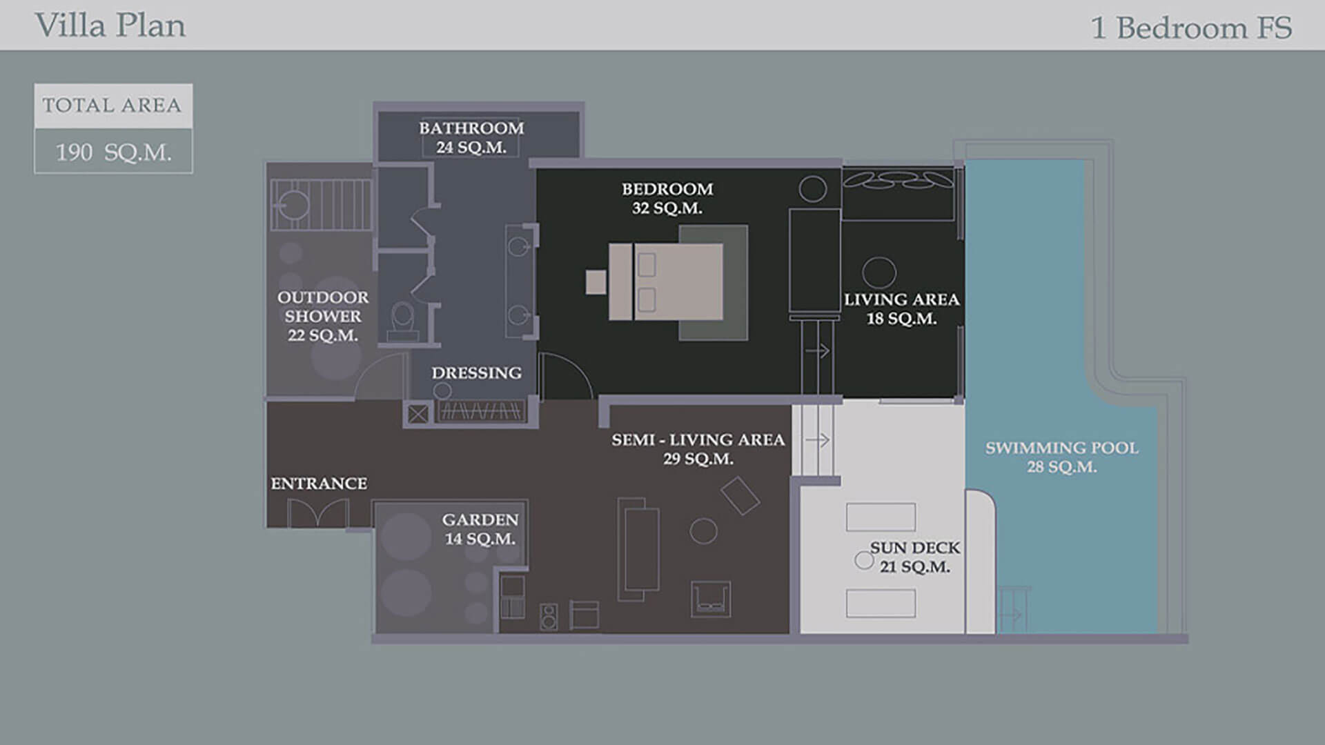 family suite hotel 1BR family ocean floor plan