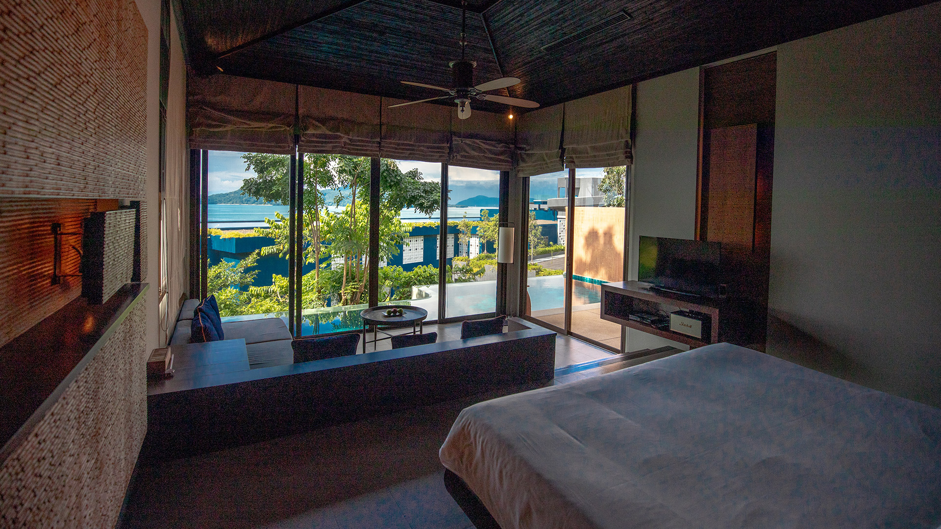 family suite hotel 1BR family ocean private pool villa bedroom partial view
