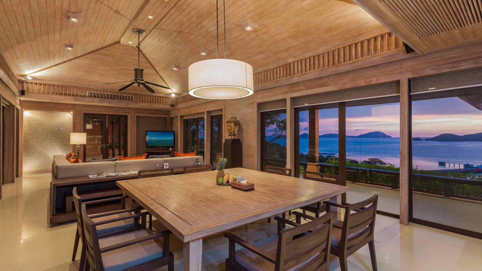 residence villa in phuket 3bedroom ocean view living room