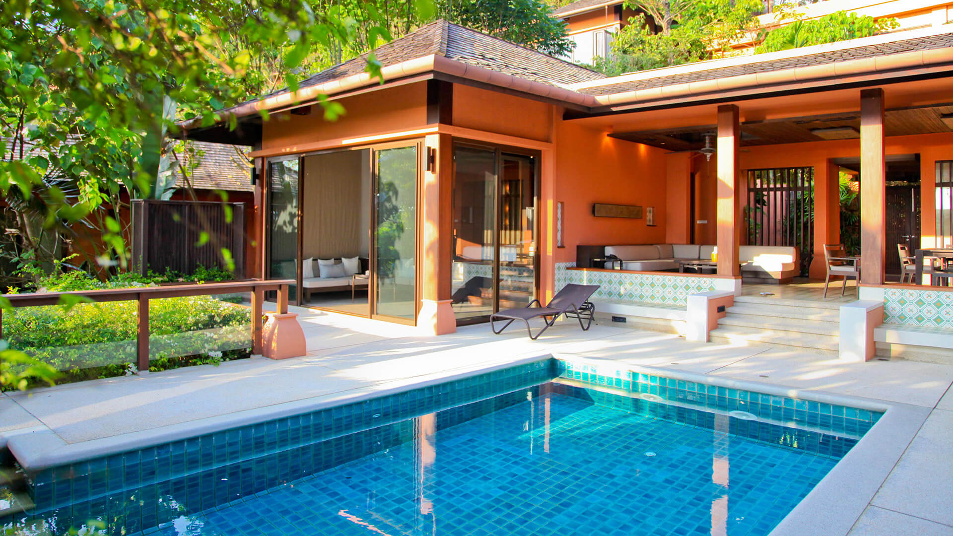 two bedroom family suite garden view luxury pool villa