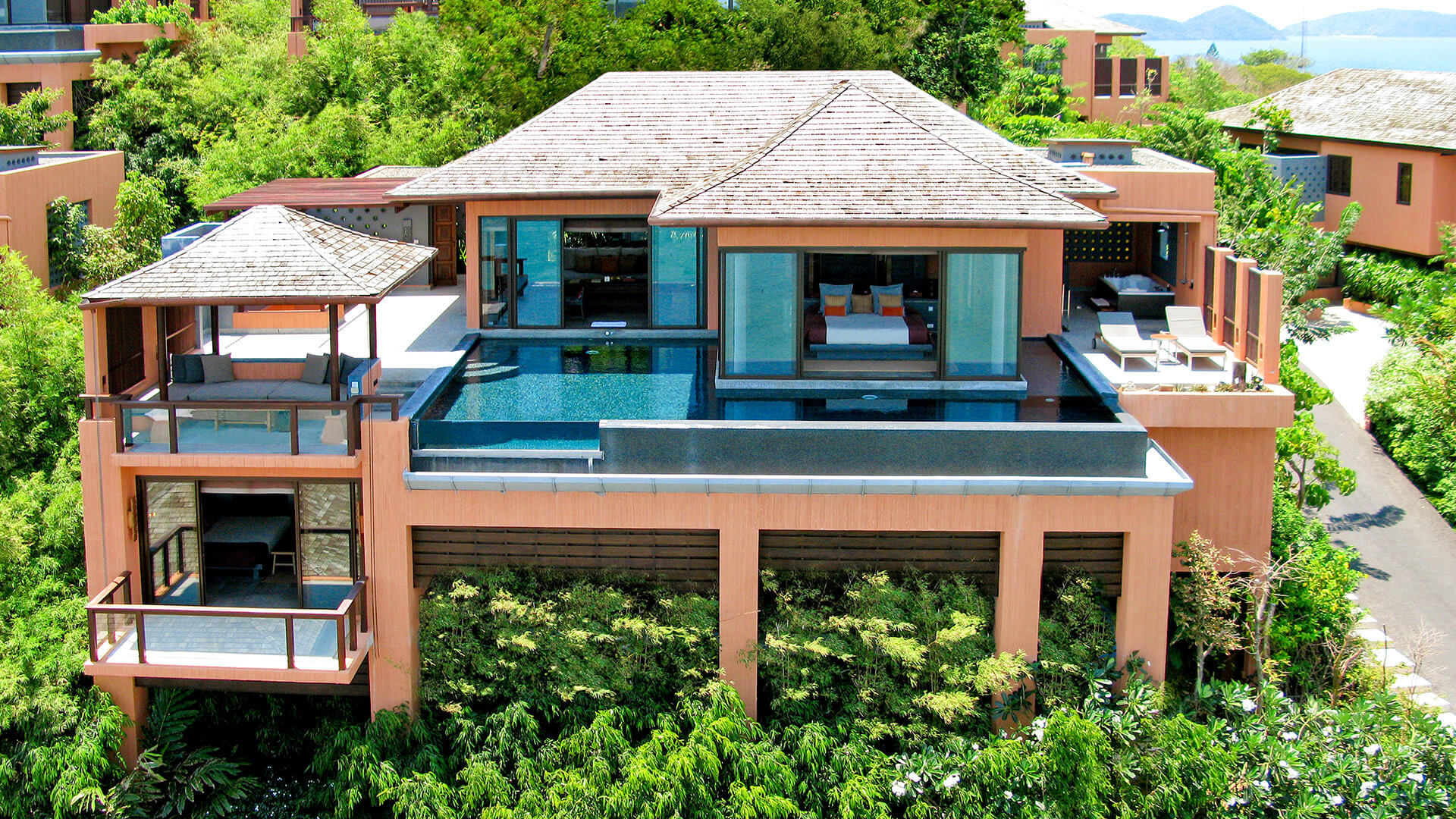 two bedroom private luxury pool villa ocean view resort sripanwa
